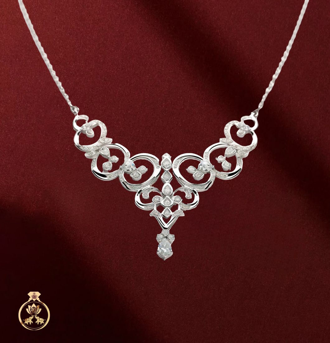 AKB Silver Royale Vine Necklace